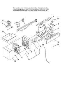 Icemaker Parts, Optional Parts Diagram and Parts List for ABL2527FES12  Amana Refrigerator