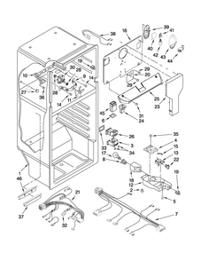 Liner Parts Diagram and Parts List for MTN1854VRB01  Maytag Refrigerator