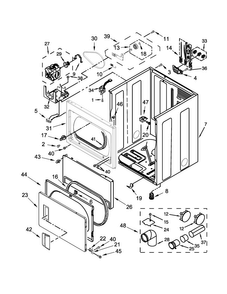 Cabinet Parts Diagram and Parts List for MEDP475EW0  Maytag Dryer