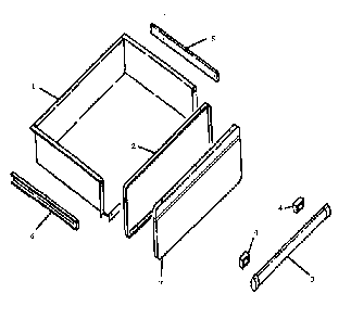 Drawer Assy Diagram and Parts List for ESF31002W-P1130988NW  Caloric Range