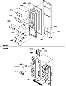 Refrigerator Door And Toe Grille Diagram and Parts List for SBDT520SW-P1185103WW  Amana Refrigerator