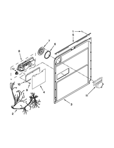 Inner Door Parts Diagram and Parts List for MDBH949PAM2  Maytag Dishwasher