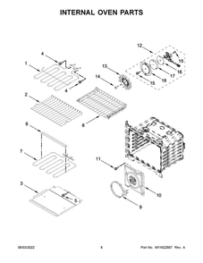 Internal Oven Parts Diagram and Parts List for MMW9730FZ20  Maytag Microwave Oven Combo