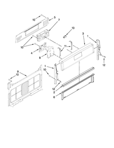 Control Panel Parts Diagram and Parts List for MGR8674AW0  Maytag Range