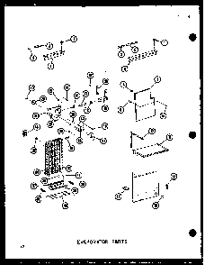 Evaporator Parts Diagram and Parts List for SRI19W-A-P60350-49WA  Amana Refrigerator