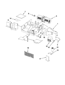 Air Flow Parts Diagram and Parts List for YAMV1160VAS4  Amana Microwave