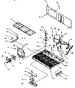 Machine Compartment Diagram and Parts List for SXD25NP-P1162420W  Amana Refrigerator