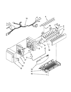 Icemaker Parts Diagram and Parts List for JFI2089WTS4  Jenn-Air Refrigerator
