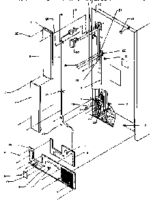 Cabinet Back Diagram and Parts List for TS18RB-P1158407W  Amana Refrigerator