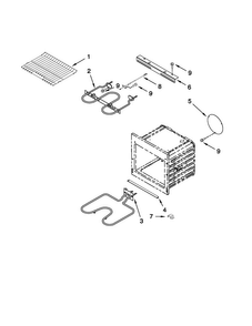 Internal Oven Parts Diagram and Parts List for JMW2330WS01  Jenn-Air Microwave