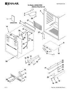 Cabinet Parts Diagram and Parts List for JUR248LYEP00  Jenn-Air Refrigerator