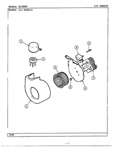 Blower Diagram and Parts List for DWU7300A  Maytag Dishwasher