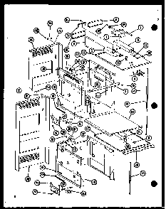 Cabinet Parts Diagram and Parts List for AO-24SC-P85567-5S  Amana Wall Oven