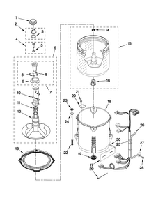 Basket And Tub Parts Diagram and Parts List for 4GMVWC100YQ0  Maytag Washer