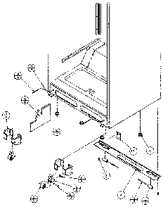 Cabinet Bottom Diagram and Parts List for TX22R-P1157702W  Amana Refrigerator
