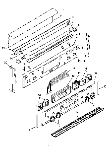 Backguard Assembly Diagram and Parts List for ARC700E-P1142652NE  Amana Range