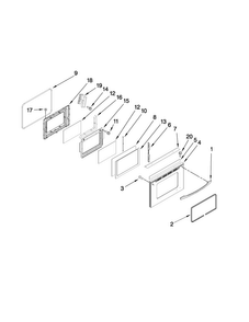 Lower Door Parts Diagram and Parts List for MER6875BAS18  Maytag Range