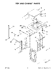 Top And Cabinet Parts Diagram and Parts List for 11020362813  Kenmore Washer