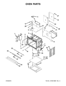 Oven Parts Diagram and Parts List for MEW9630FZ01  Maytag Wall Oven