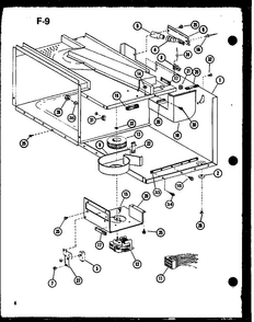 Blower/wiring Harness Diagram and Parts List for CRRL-8X-P76438-2M  Amana Microwave