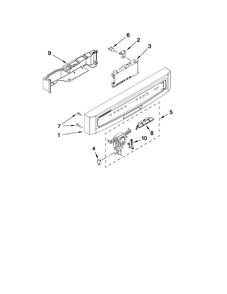 Control Panel And Latch Parts Diagram and Parts List for MDBTT53AWB4  Maytag Dishwasher