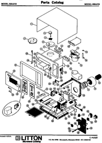 Section 5 Diagram and Parts List for 70 0502 Amana Microwave