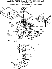Base Assembly Diagram and Parts List for 11628931  Kenmore Canister Vacuum