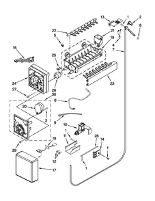 Icemaker Parts Diagram and Parts List for JB36NXFXRW02  Jenn-Air Refrigerator