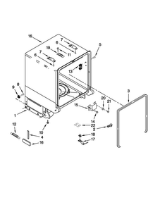 Tub And Frame Parts Diagram and Parts List for MDB4630AWB0  Maytag Dishwasher