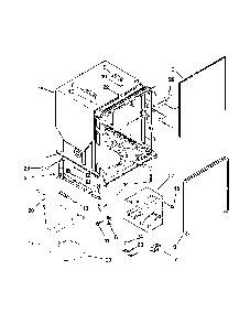 Tub And Frame Parts Diagram and Parts List for 66514752N510  Kenmore Dishwasher