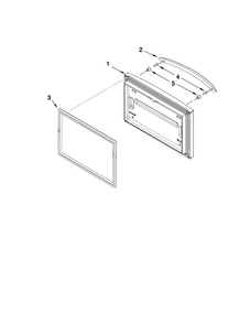 Freezer Door Parts Diagram and Parts List for AFF2534FES8  Amana Refrigerator