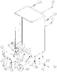 Drain And Rollers Diagram and Parts List for 36271-P1121801W  Amana Refrigerator