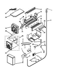 Icemaker Parts Diagram and Parts List for JS42SEDUDW20  Jenn-Air Refrigerator
