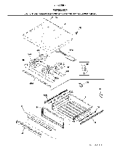 Top/Drawer Diagram and Parts List for 79092723910  Kenmore Range