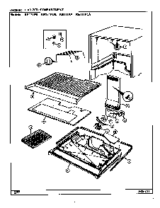 Freezer Compartment Diagram and Parts List for RB171PLA DG22A Magic Chef Refrigerator