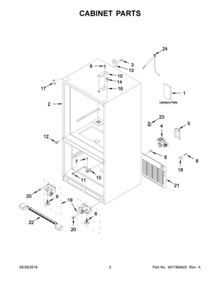 Part Location Diagram of W11306930 Whirlpool Energy Guide