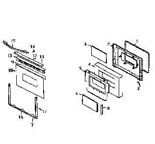 Door (serial prefix 11) Diagram and Parts List for 6294576  Maytag Range