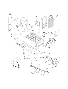Unit Parts Diagram and Parts List for MSB27C2XAB00  Maytag Refrigerator