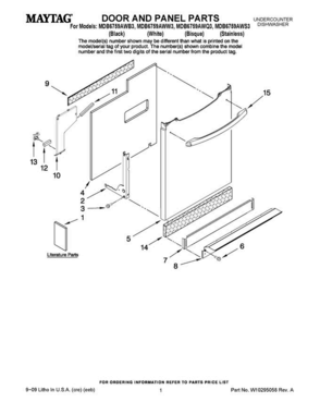 Part Location Diagram of 6-918115 Whirlpool SUPPORT- F