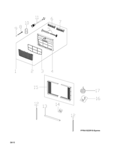 Recommended Spare Parts Diagram and Parts List for CAE10EHQ16  Crosley Air Conditioner