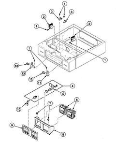 Control Panel Diagram and Parts List for SSEY07WF1500  Speed Queen Dryer