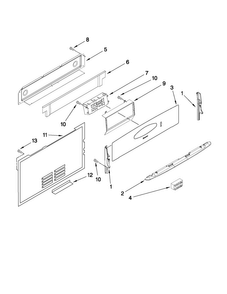Control Panel Parts Diagram and Parts List for MGRH865QDS0  Maytag Range