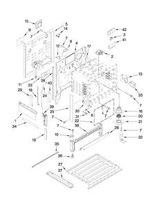 Chassis Parts Diagram and Parts List for JES9860CAS02  Jenn-Air Range
