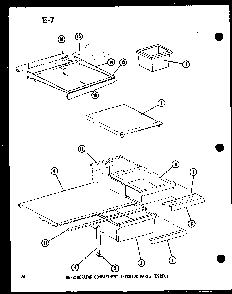 Refrigerator Compartment Interior Parts Diagram and Parts List for TM14E-P74645-11W  Amana Refrigerator