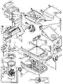 Base Assembly Diagram and Parts List for 1162145090  Kenmore Canister Vacuum