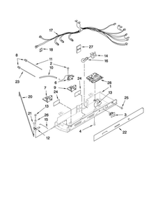 Control Parts Diagram and Parts List for MSD2553WEM01  Maytag Refrigerator