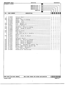 Backguard Page 2 Diagram and Parts List for 8375A REV D Norge Dryer