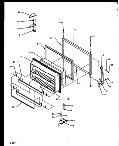 Section 26 Diagram and Parts List for TS18R2G-P1158311WG  Amana Refrigerator