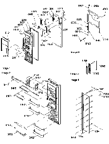 Refrigerator Door Diagram and Parts List for SRDE327S3E-P1307103WE  Amana Refrigerator