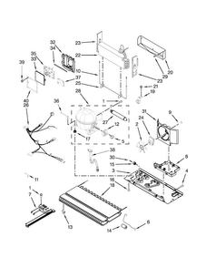 Unit Parts Diagram and Parts List for JFC2290VEM8  Jenn-Air Refrigerator